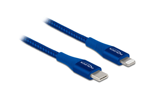 Delock | USB Type-C zu Lightning, 2m, Blau | Für iPhone, iPad und iPod