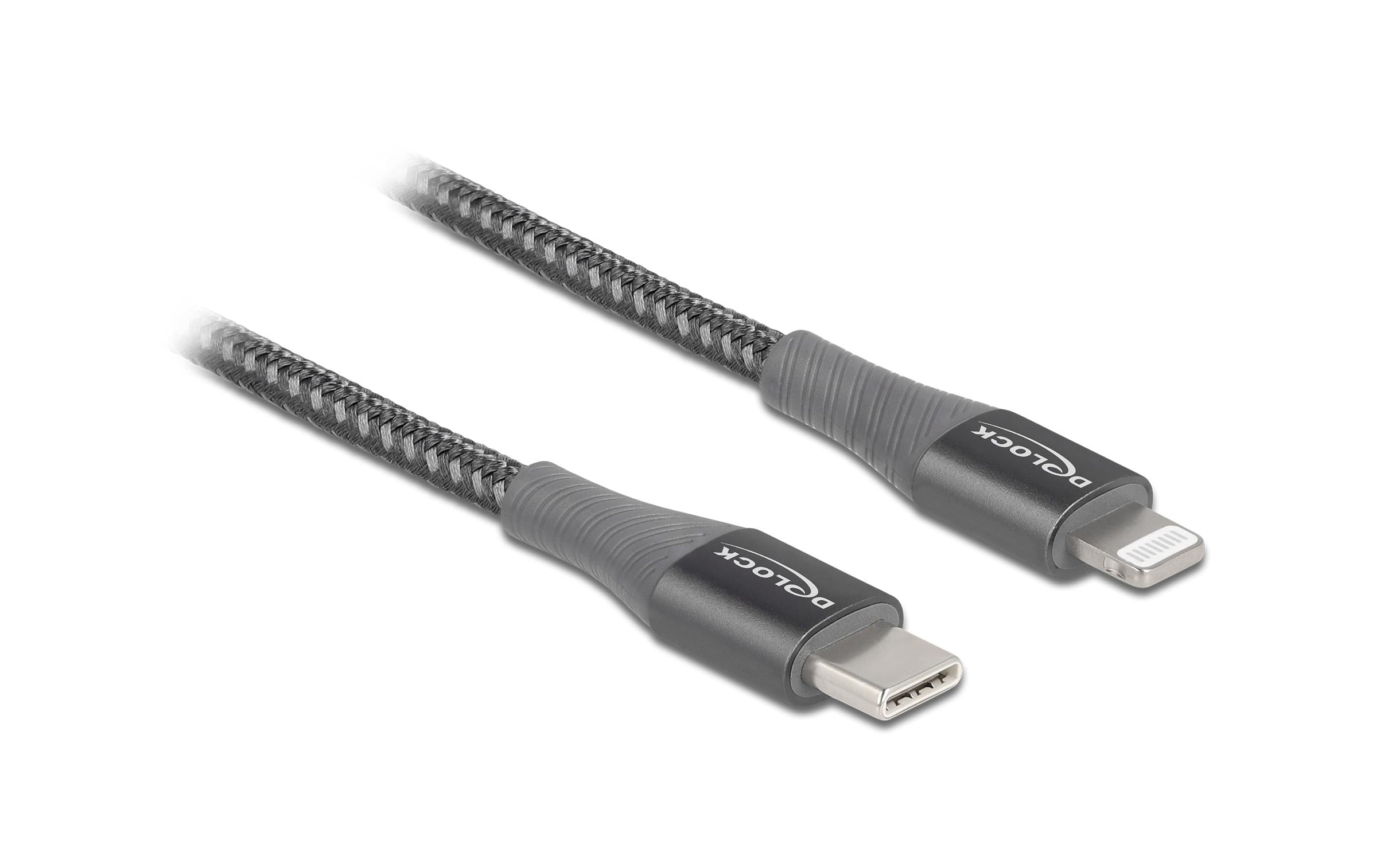 Delock, USB-Kabel USB C - Lightning 1 m, Gr