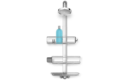 Simplehuman | Spann-Duschcaddy 27.6-39.4 cm | rostfrei, Edelstahl und eloxierte Aluminium
