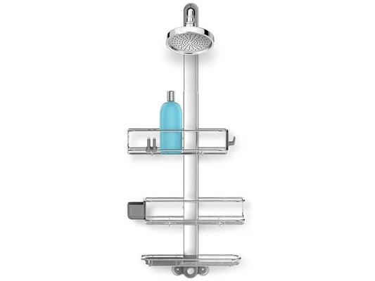 Simplehuman | Spann-Duschcaddy 27.6-39.4 cm | rostfrei, Edelstahl und eloxierte Aluminium