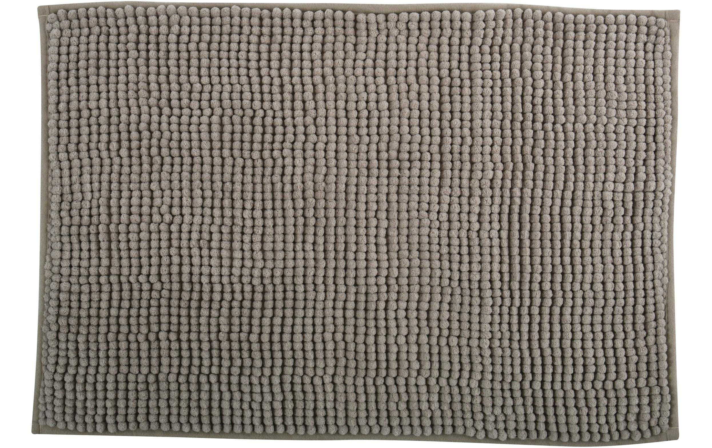 MSV, Badteppich Chenille 40 x 60 cm, Taupe