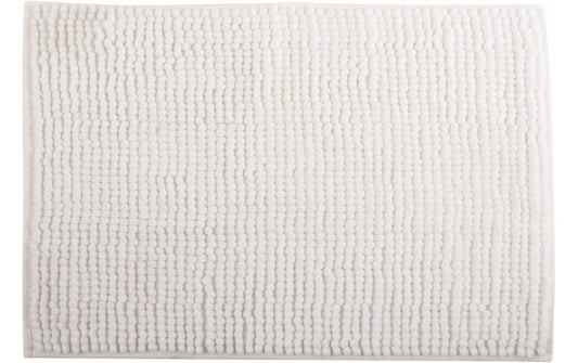 MSV, Badteppich Chenille 40 x 60 cm, Weiss