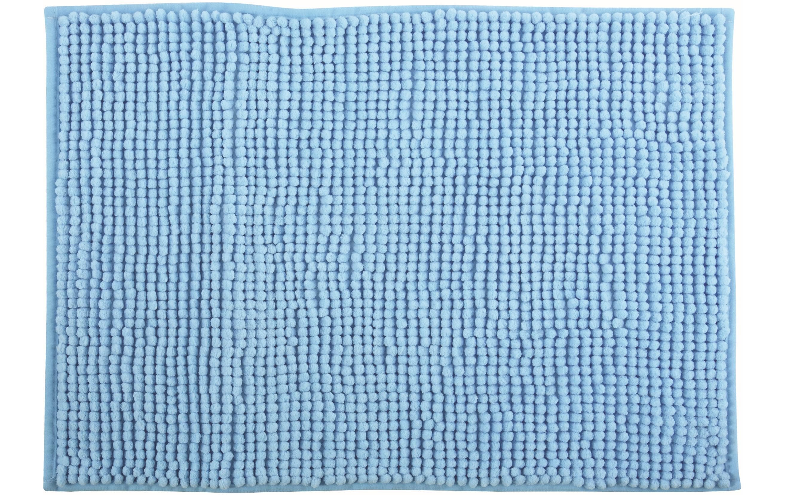 MSV, Badteppich Chenille 40 x 60 cm, Hellbl