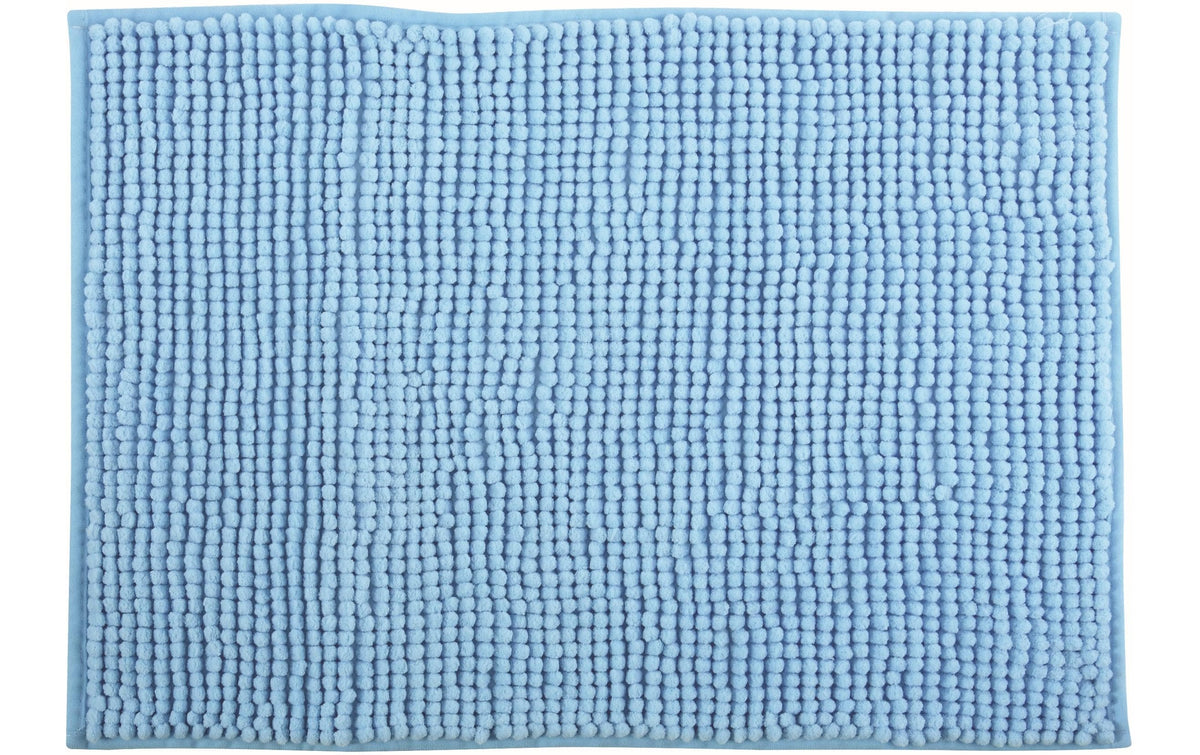 MSV, Badteppich Chenille 40 x 60 cm, Hellbl