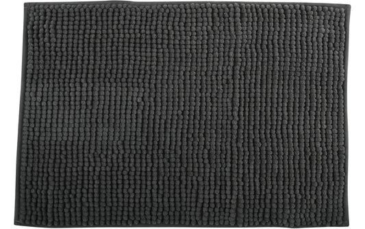 MSV | Badteppich Chenille | 60 x 90 cm, Dunkelgrau