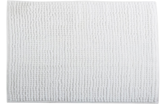 MSV, Badteppich Chenille 60 x 90 cm, Weiss