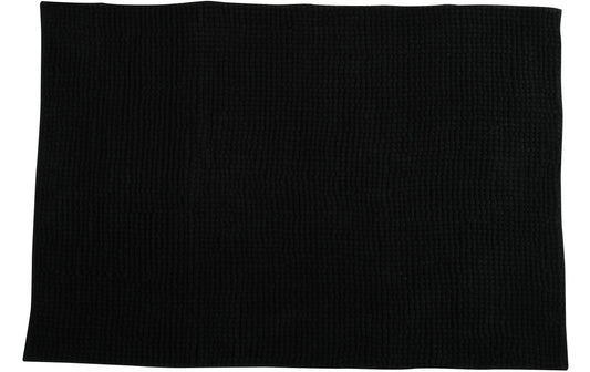 MSV, Badteppich Chenille 60 x 90 cm, Schwar