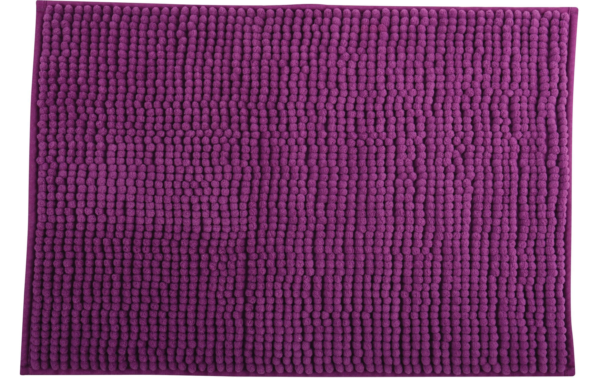 MSV, Badteppich Chenille 60 x 90 cm, Violet