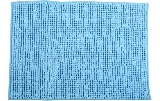 MSV, Badteppich Chenille 60 x 90 cm, Hellbl