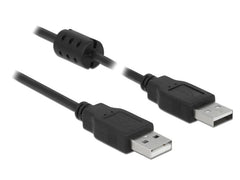 Delock | USB2.0 Kabel, A-Stecker zu A-Stecker, 1m | Schwarz