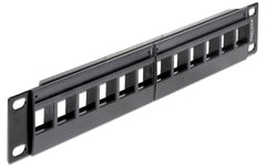 Delock 12-Port 10 Patchpanel Keystone
