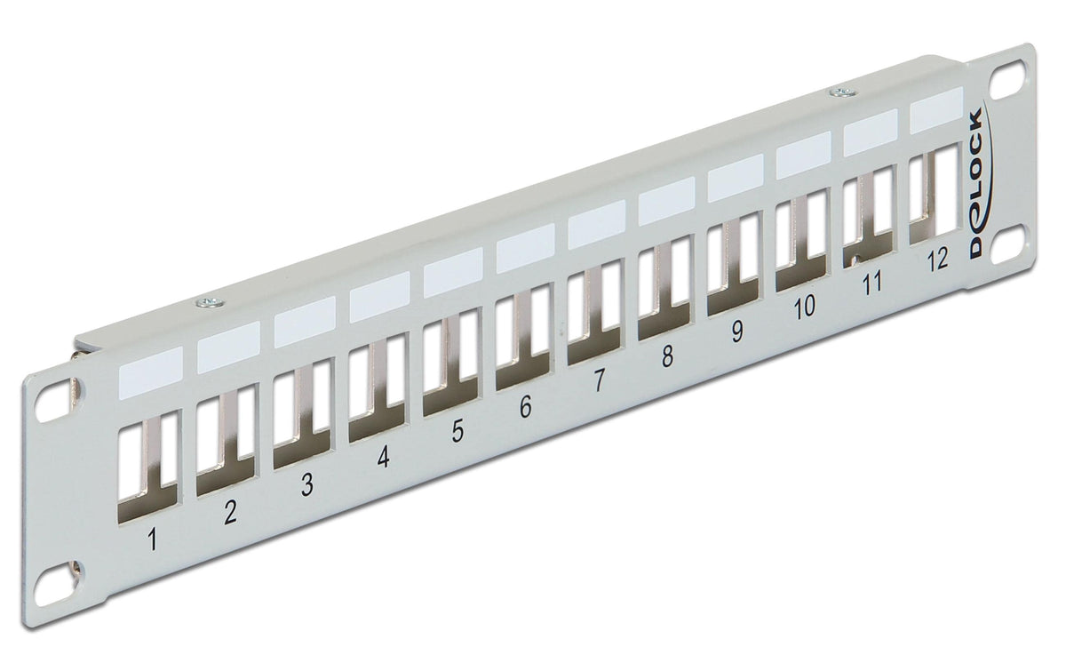 Delock 12-Port 10 Patchpanel, metall