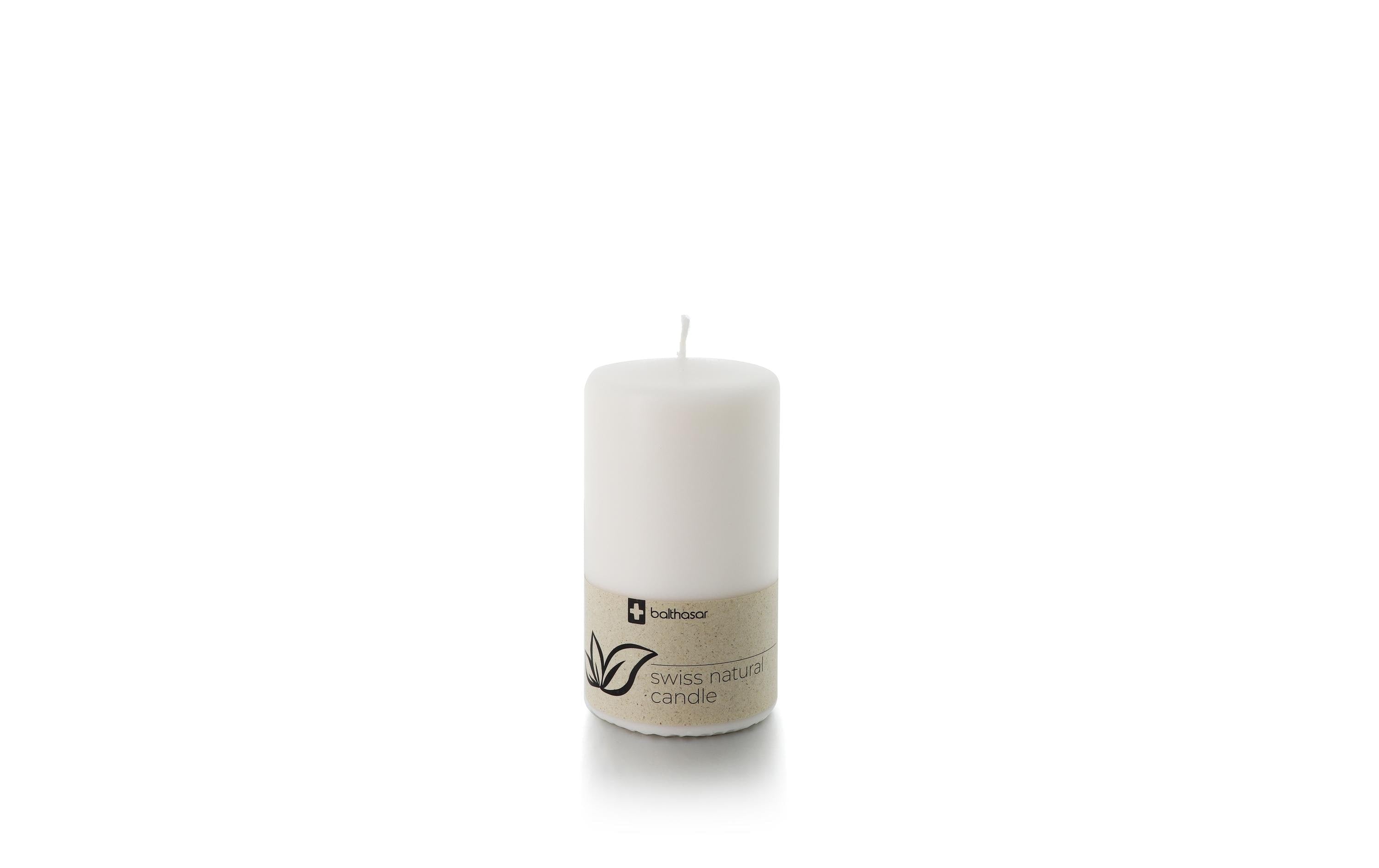 balthasar Zylinderkerze Swiss Natural weiss