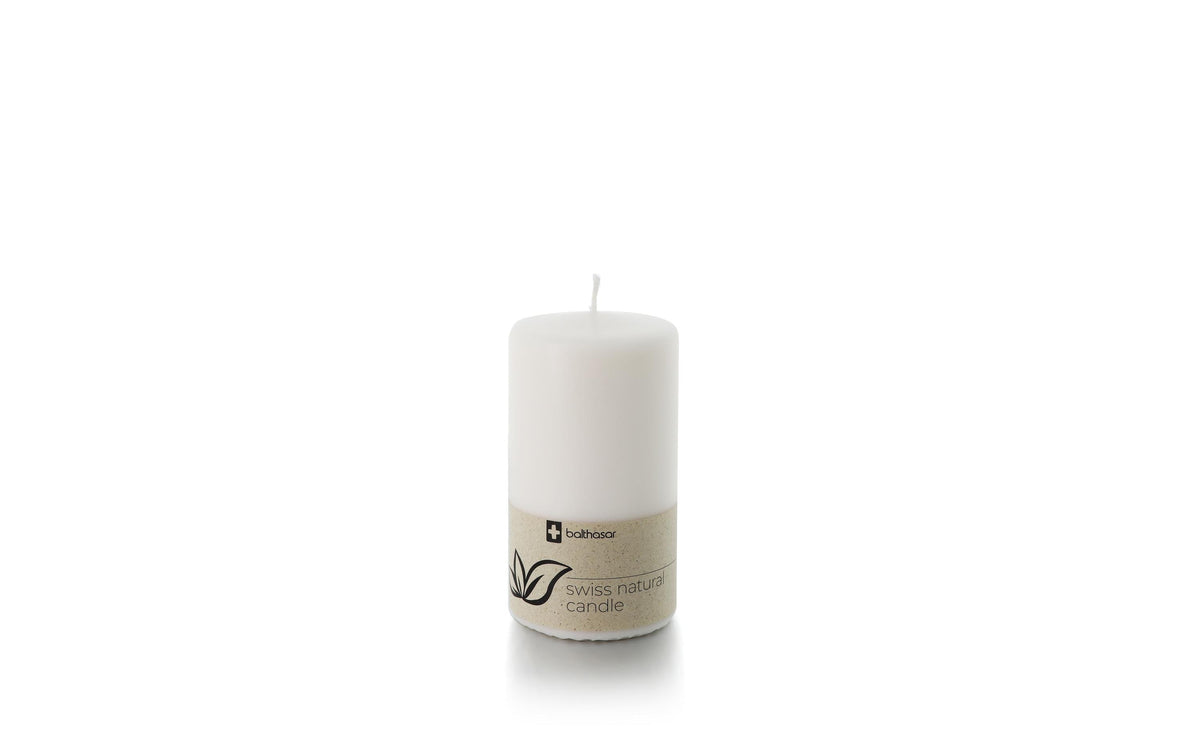 balthasar Zylinderkerze Swiss Natural weiss