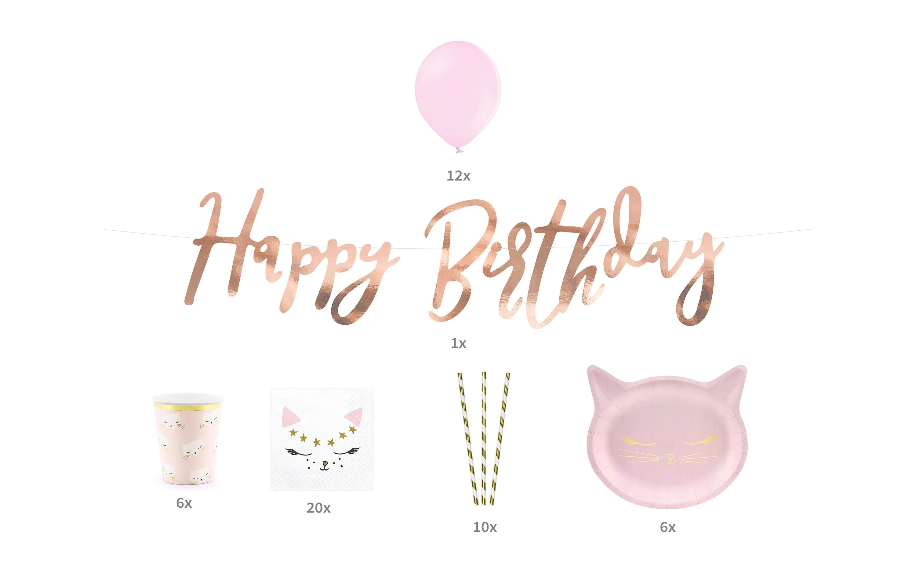 Partydeco Decorations Set Katze