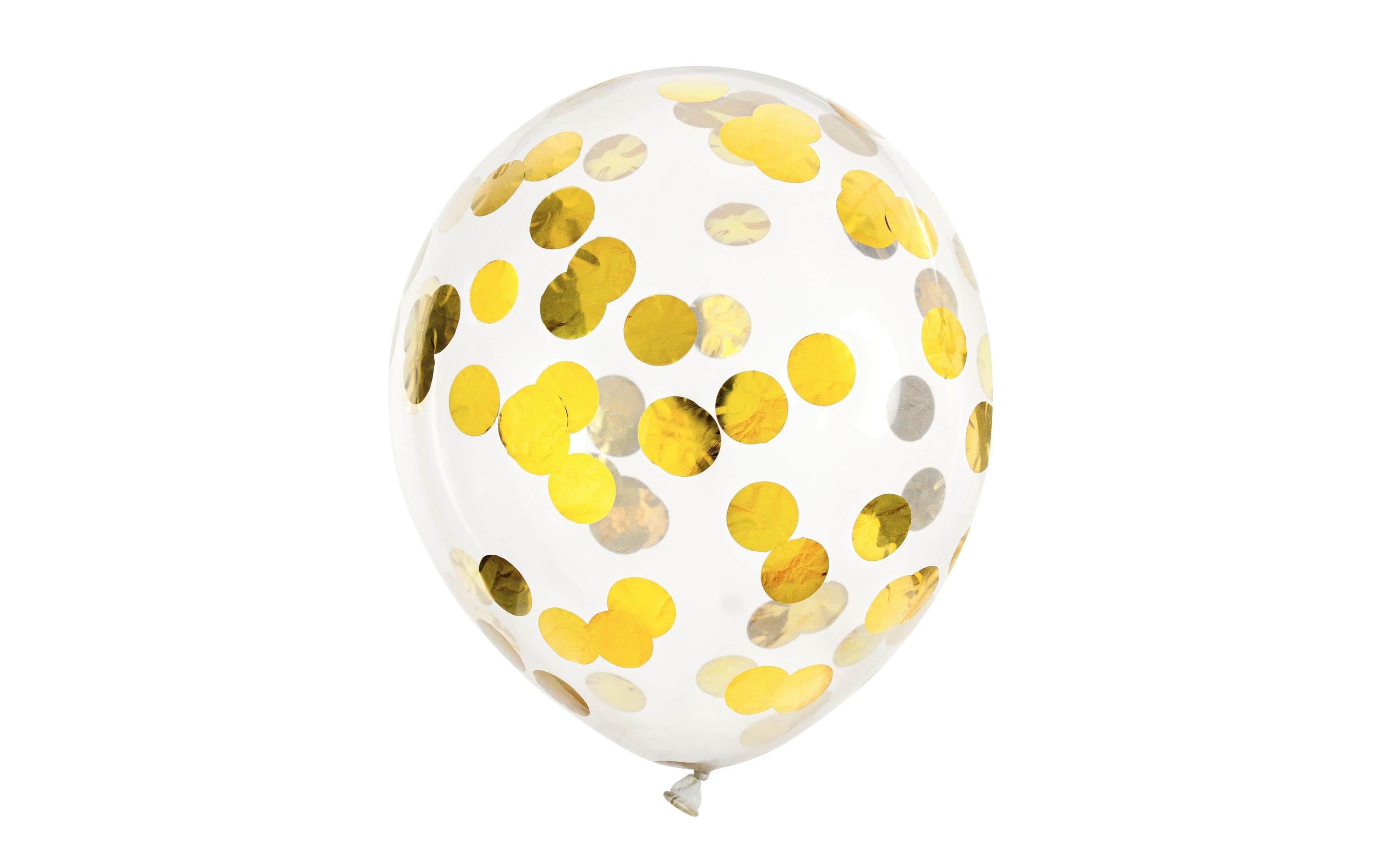 Partydeco Ballon Konfetti rund gold