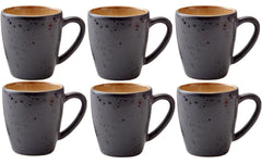 Bitz | Kaffeetasse 190 ml, 6 Stück, Schwarz/ | 6 Stück, V: 190ml, H: 8cm, D: 6.8cm