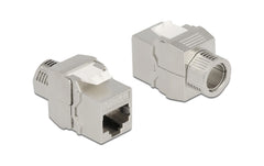 Delock | Keystone Modul RJ45 zu LSA, Cat.6A | RJ45 Buchse zu LSA, werkzeugfrei, geschirmt
