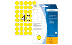 HERMA, Vielzweck-Etiketten 2251 Gelb Ø 19 m