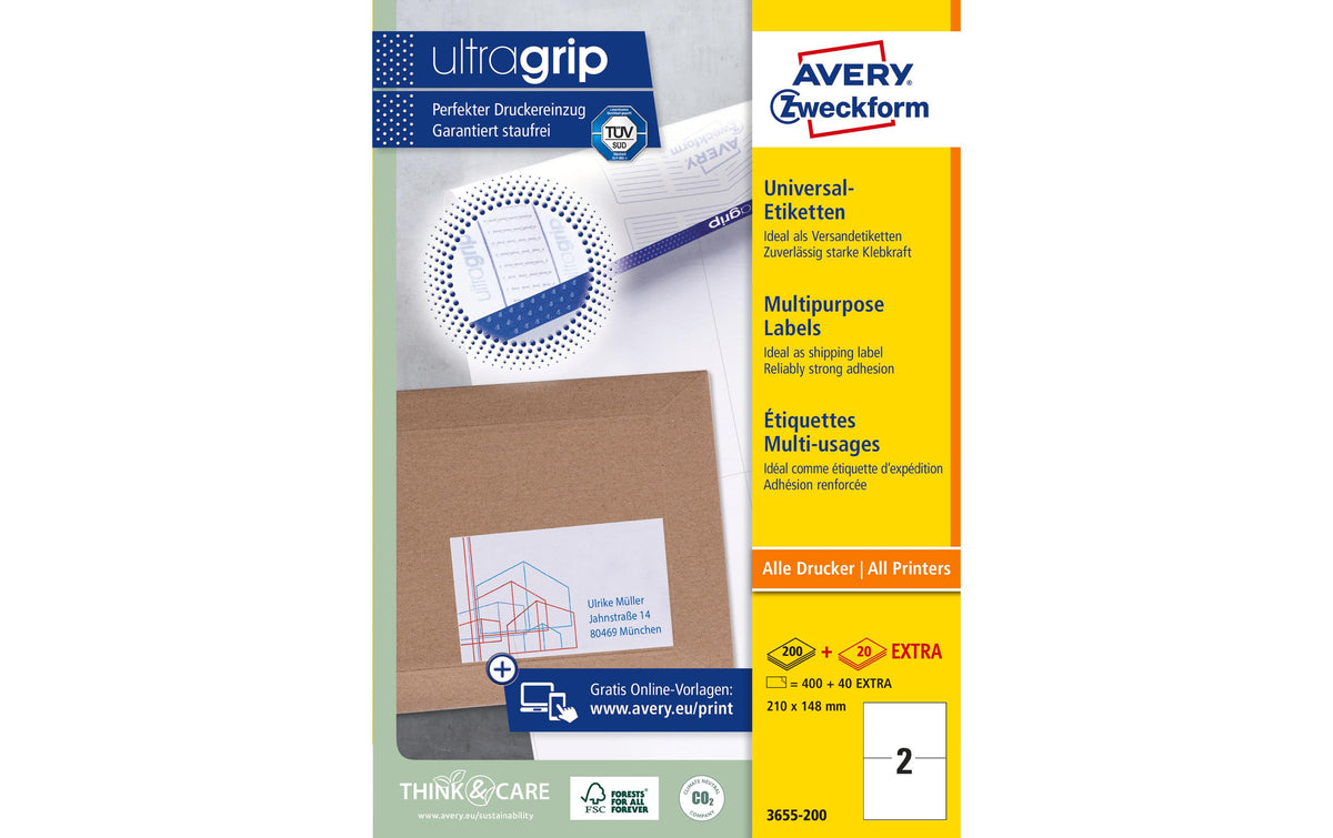 Avery Zweckform Etiketten A4, 210x148mm
