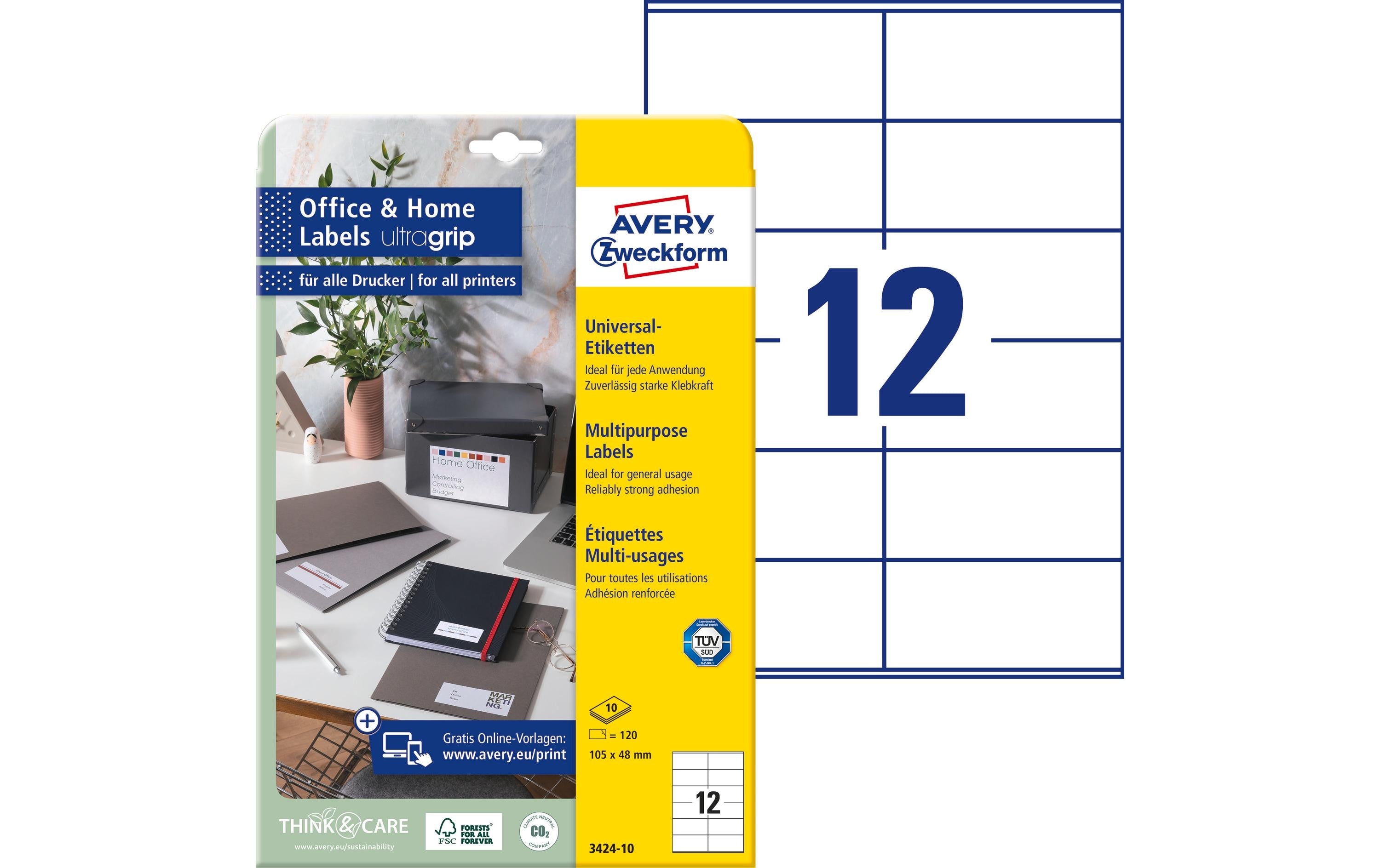 Avery Zweckform Etiketten 105x48mm