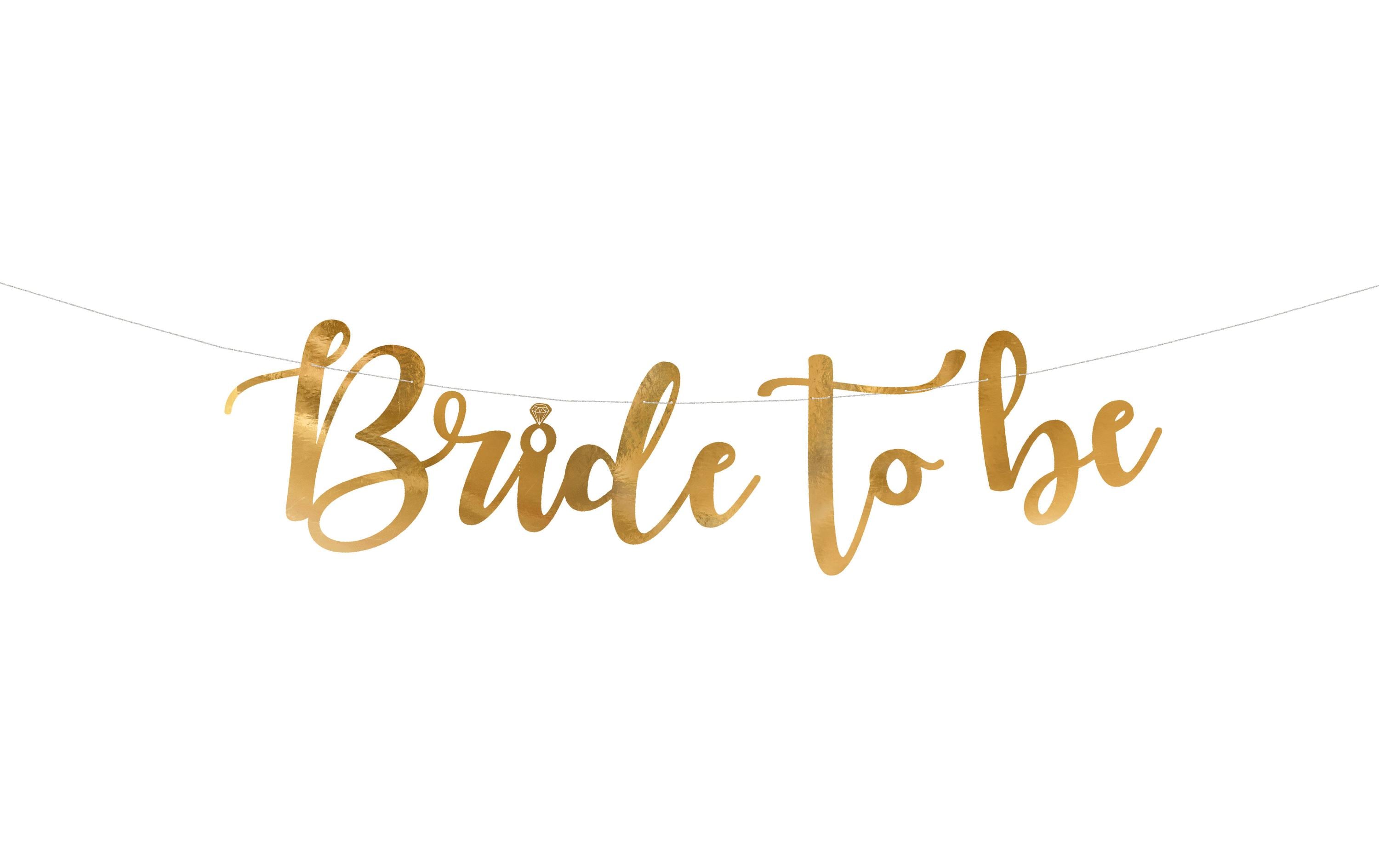 Partydeco Girlande Bride to be, gold