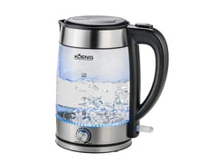 Koenig | Glas-Wasserkocher B02115 | 2200W, 1.7L, Kalkfilter, Temp.wahl bis 98 G
