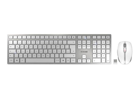 Cherry | Desktop DW 9100 Slim weiss-silber | USB, gelasert