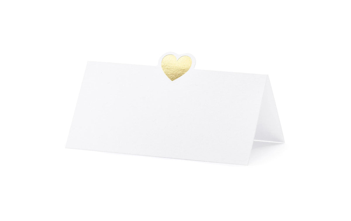 Partydeco, Tischkarte Herz 10 x 5 cm, 10 St