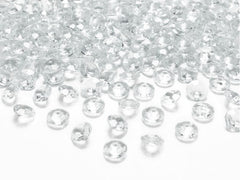 Partydeco | Streudeko Konfetti Diamanten | transparent, 1.2 cm, 100 Stück