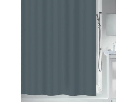 MSV | Duschvorhang Romana, Grau, Polyester | 180x180cm, 30 °C waschbar