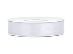 Partydeco | Satinband | weiss, 1.2 cm x 25 m