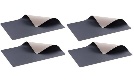 Bitz | Tischset 33 cm x 46 cm, 4 Stück, Dunk | 4er Set, dunkelblau/sand, 46x33 cm, PVC