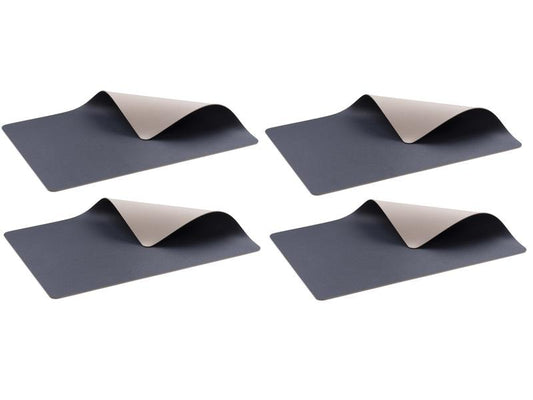 Bitz | Tischset 33 cm x 46 cm, 4 Stück, Dunk | 4er Set, dunkelblau/sand, 46x33 cm, PVC