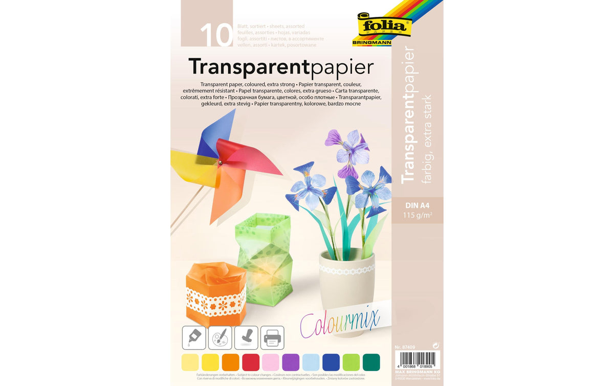Folia Transparentpapier extra stark bunt