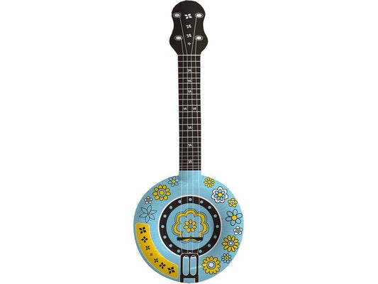 Folat | Aufblasbares Banjo | 88 cm, blau/gelb