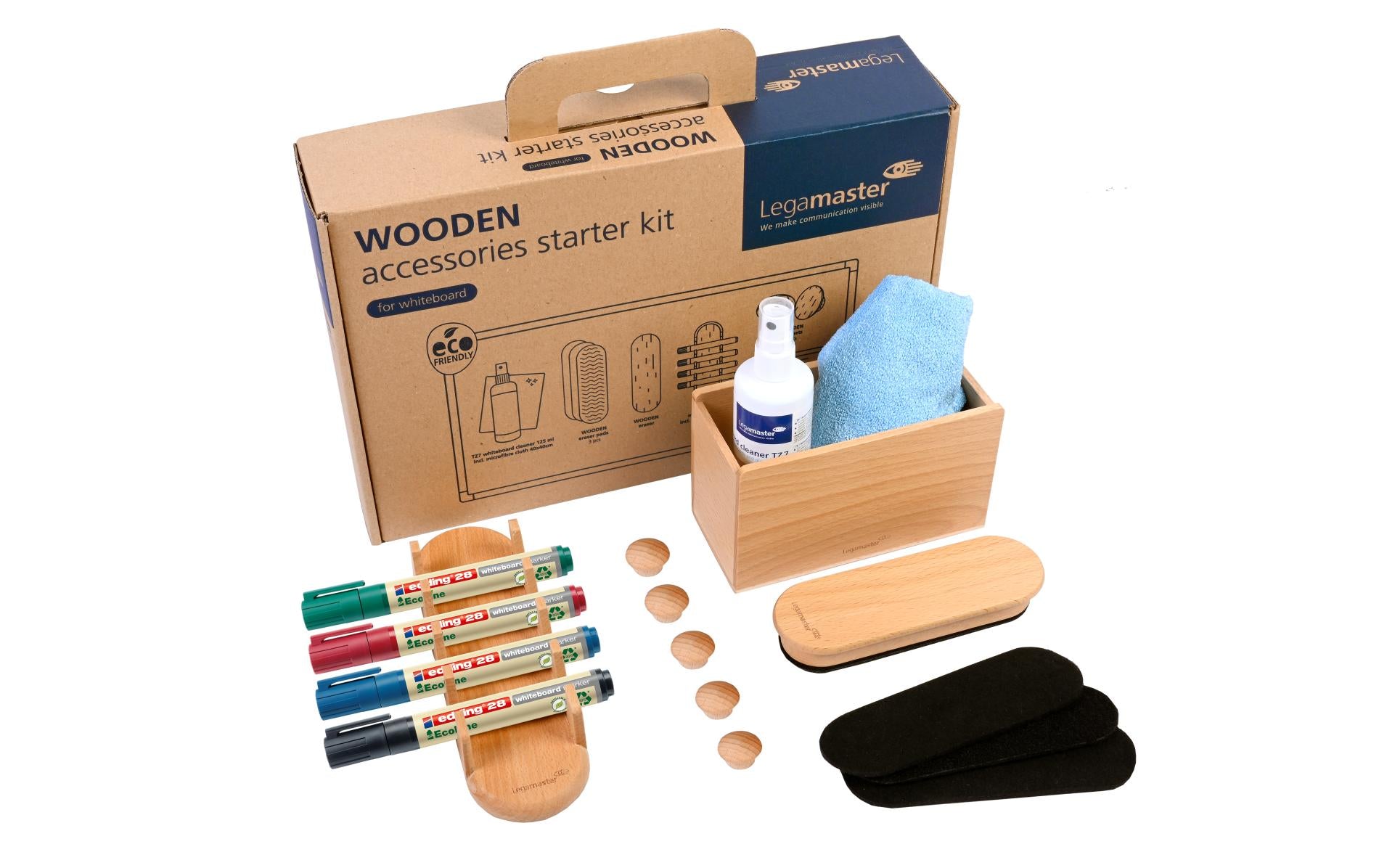 Legamaster Wooden Whiteboard Zubehörset
