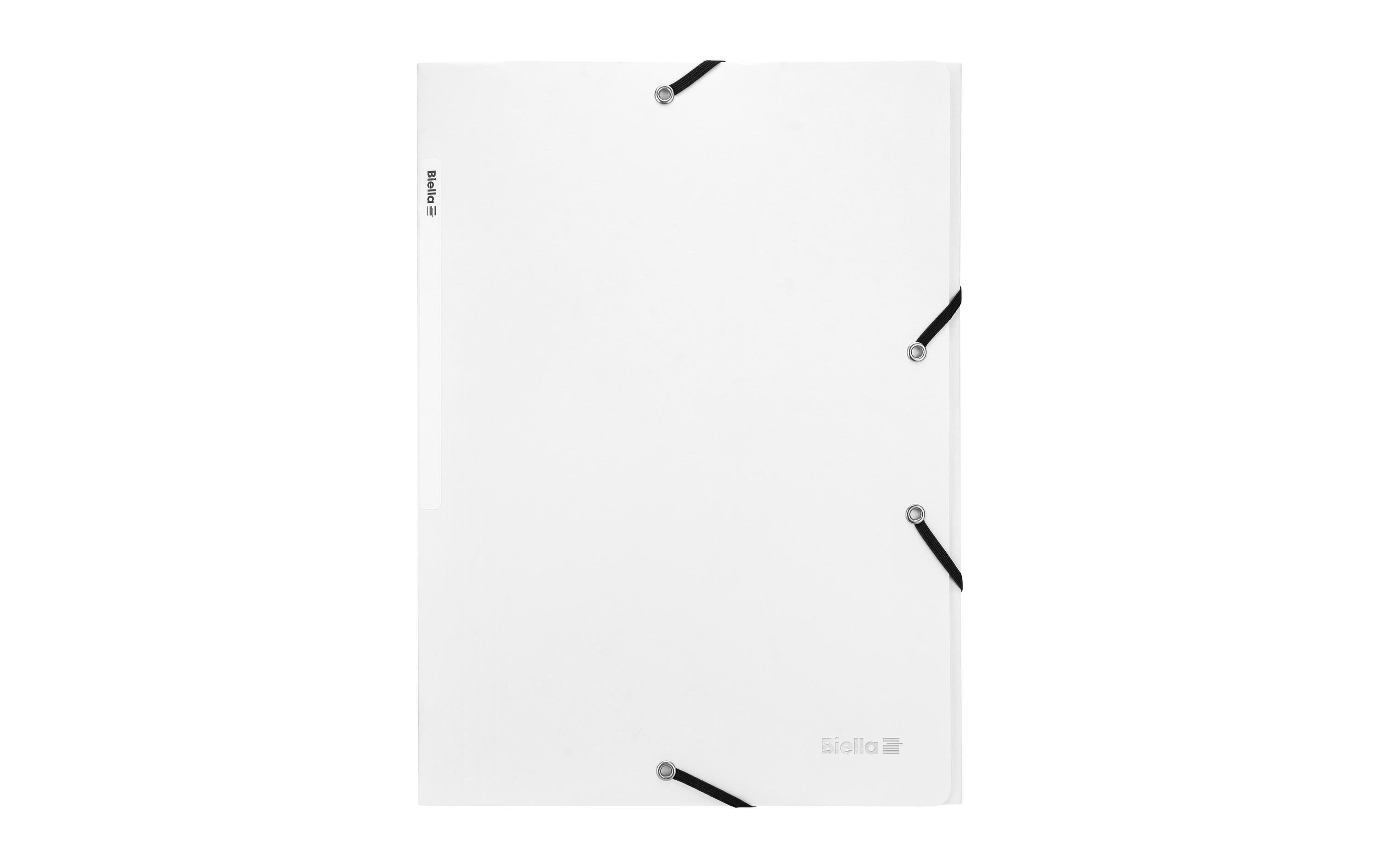 Biella, Gummibandmappe A4 Weiss