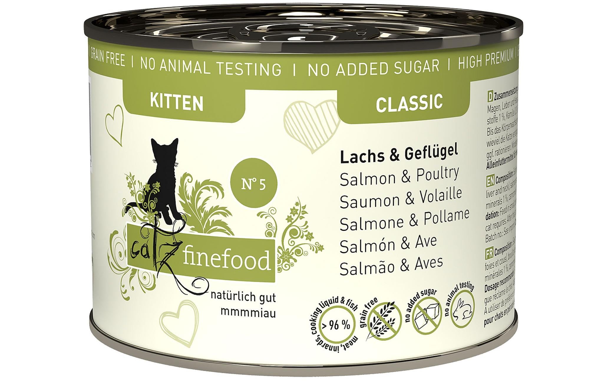 catz finefood Kitten No.05 Lachs&Gefl. Kit