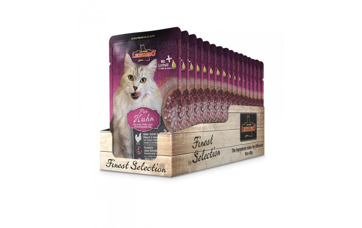 Leonardo Cat Food, Nassfutter Huhn Pur, 16