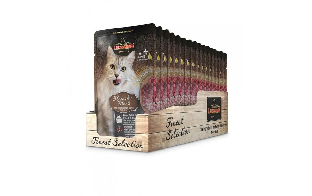 Leonardo Cat Food, Nassfutter Fleisch-Menü,