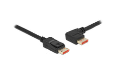 Delock | DisplayPort Stecker/Stecker 90 Grad | Links gewinkelt, 8k 60Hz, 1m