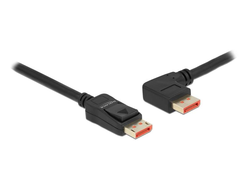 Delock | DisplayPort Stecker/Stecker 90 Grad | Links gewinkelt, 8k 60Hz, 1m