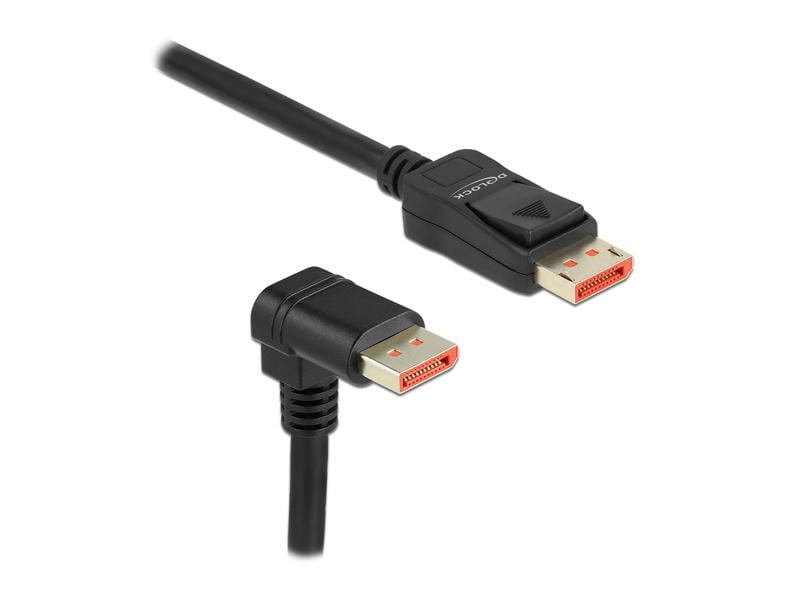 Delock | DisplayPort Stecker/Stecker 90 Grad | Rechts gewinkelt, 8k 60Hz, 5m