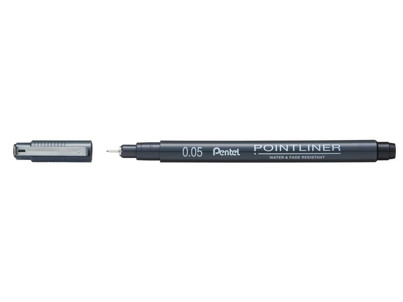 pentel | Fineliner Pigment Pointliner | 0.05mm, schwarz