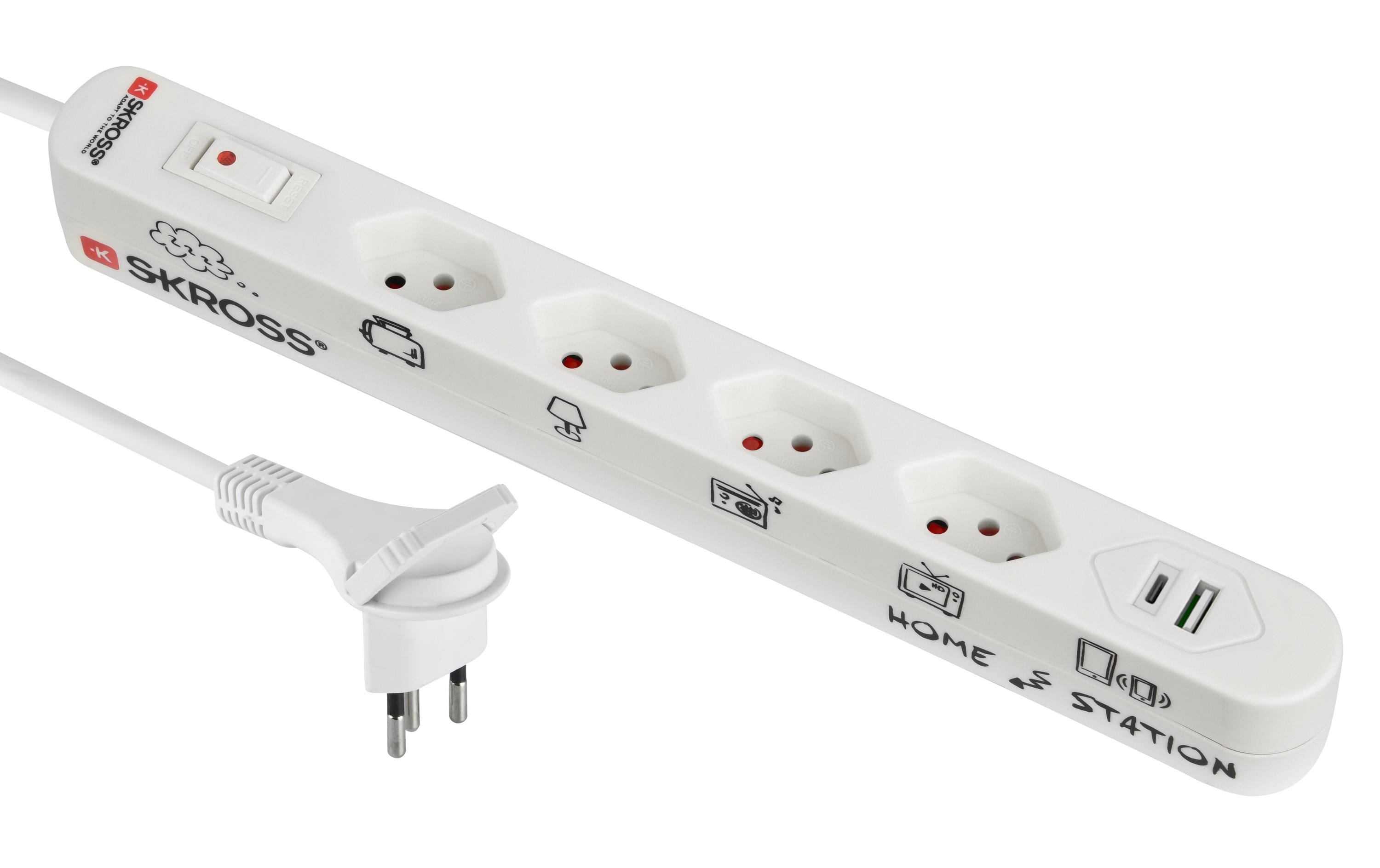 Steckdosenleiste Home Station 4xT13 quer