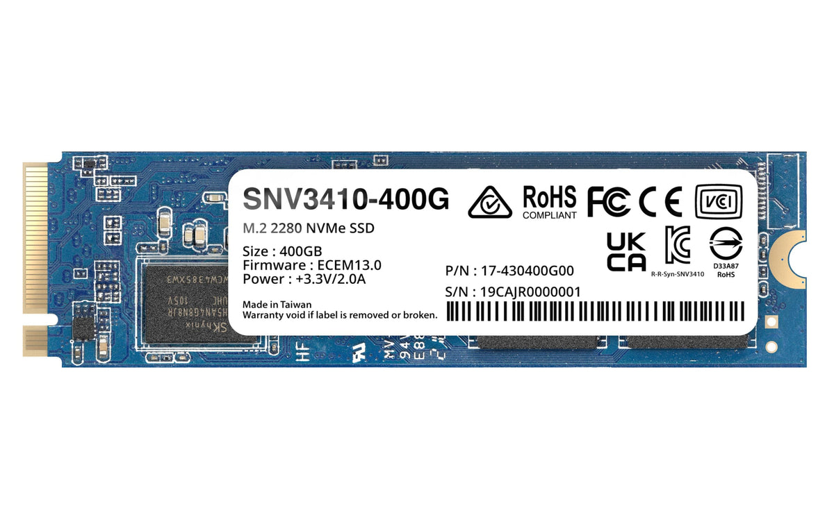 Synology, SSD SNV3410 M.2 2280 NVMe 400 GB