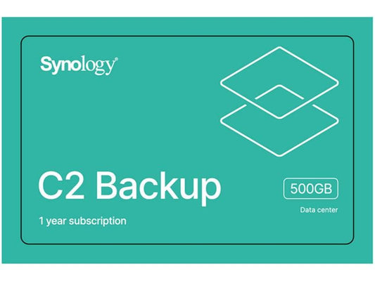 Synology | C2 Backup Lizenz | 1-Jahreslizenz, 500GB Backup auf C2 Cloud