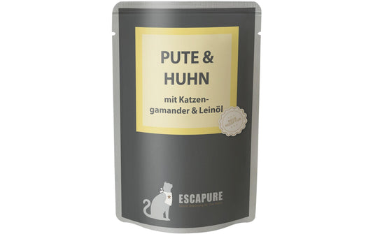 Escapure Cat Nassfutter Pouch Pute & Huhn
