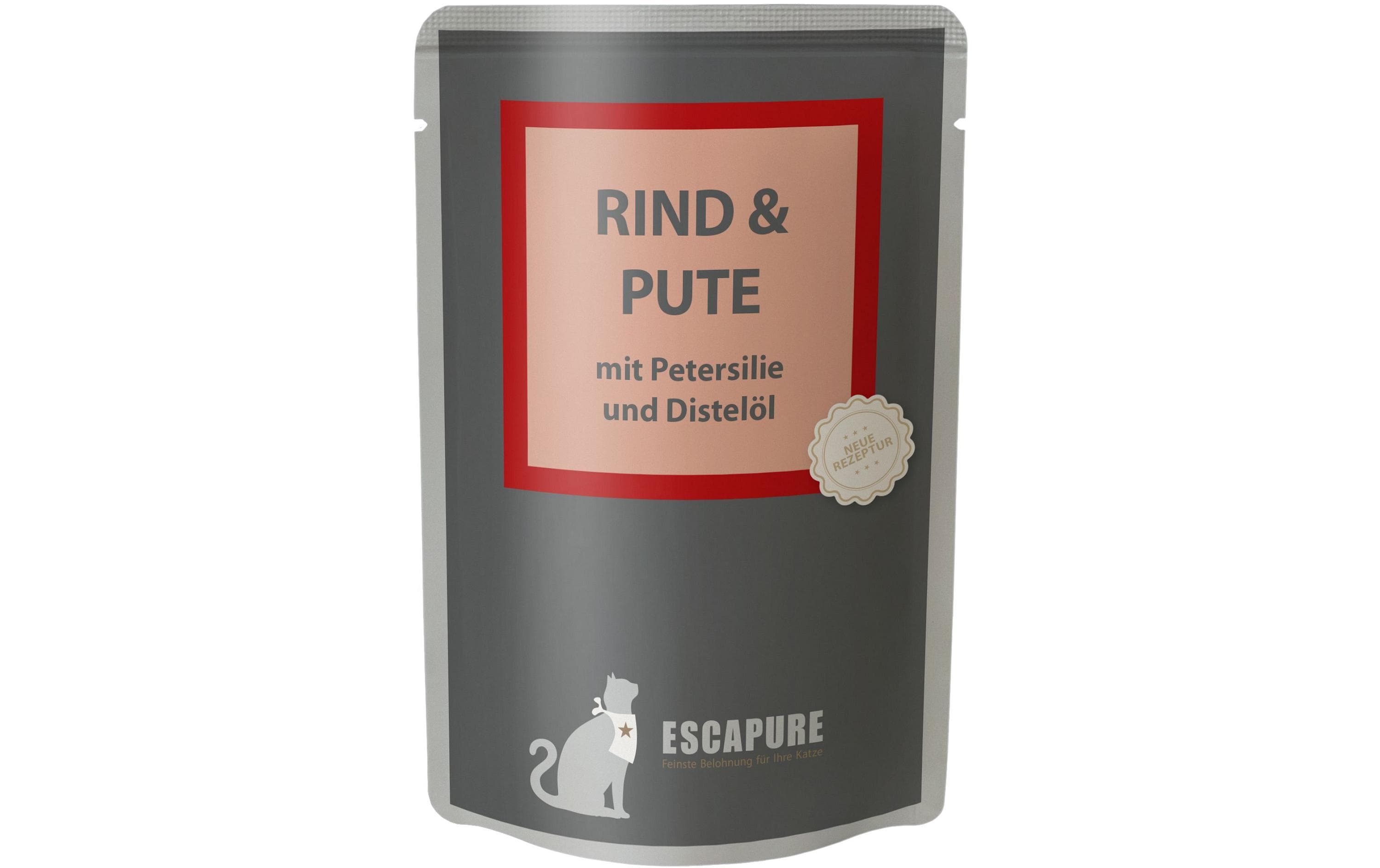 Escapure Cat Nassfutter Pouch Rind & Pute